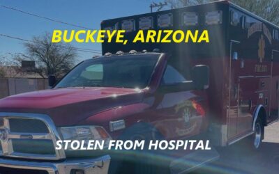 1/29/23 Buckeye, AZ – Fire Department Ambulance Stolen By Woman From Hospital – Police Chase – Captured