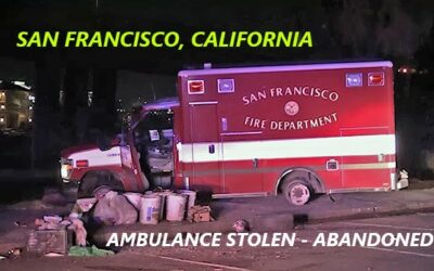 1/16/22 San Francisco, CA – Thief Jumps In Unoccupied Ambulance – Chased By CHP – Ambulance Abandoned In Oakland – Suspect Fled On Foot