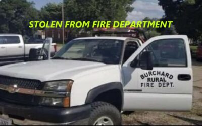 6/27/23 Burchard, NE – Burchard FD Pick Up Stolen From Fire Department