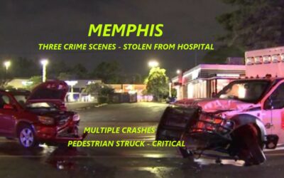8/10/23 Memphis, TN – Man Steals Crittenden County Ambulance From Children’s Hospital – Struck Pedestrian And Multiple Crashes – Totaled Many Vehicles – Multiple Injuries