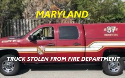 8/10/23 Prince George County, MD – Ritchie Volunteer FD Truck Stolen From Fire Department – Found Abandoned – Suspect Escaped