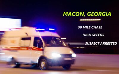 9/20/23 Macon, GA – 58 Year Old Woman Steals Ambulance – 50 Mile Chase – High Speeds – Stop Sticks Used – Suspect Tried To Flee – Taken Into Custody