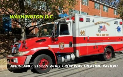 11/8/23 Washington, D.C. – Ambulance Crew Treating Patient In Apartment Building – A Woman Jumps Into The Ambulance – Puts On Uniform – Drives It Around The Block – Taken In Custody