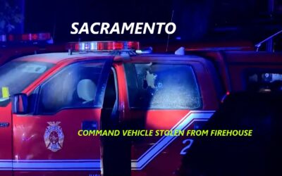 5/19/24 Sacramento, CA – Command Vehicle Belonging To The EMS Captain Was Stolen From The Firehouse – Pursuit By Police And Helicopter – Spike Strips Were Used To Disable