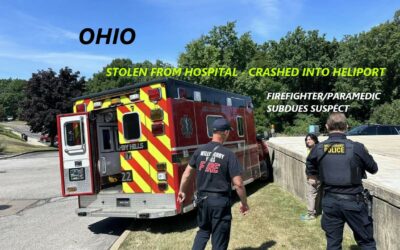 6/16/24 Willoughby Hills, OH – Ambulance Stolen From Hospital – Firefighter/Paramedic Jumps Into The Ambulance To Subdue Suspect – Ambulance Crashes Into Helicopter Landing Pad – Suspect Taken Into Custoday