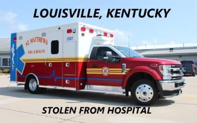 2/28/25 Louisville, KY – Saint Matthews Ambulance Stolen From Louisville Hospital – Ambulance Found Abandoned After It Hit A Pole – Escaped