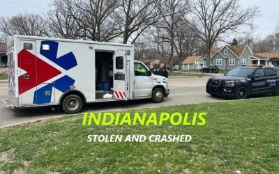 3/25/25 Indianapolis, IN – Man Steals Ambulance And Crashed Into An Innocent Bystander’s Vehicle – The ambulance Was Disabled – Man Was Captured By Police Running Away