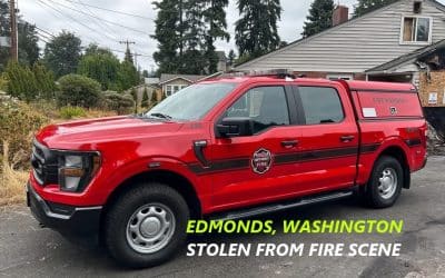 7/26/25 Edmonds, WA – South County Fire Investigation Stolen From Fire Scene While Investigators Doing Work – Struck Another Fire Investigator’s Truck – Truck Found Damaged – Escaped