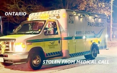 8/25/25 Ontario, CAN – Paramedics On A Call – Returned To Find Their Ambulance Stolen – Police Later Found the Ambulance Abandoned