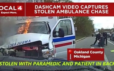 10/29/25 Novi, MI – Man Steals Ambulance From Accident With Injuries – A Paramedic And Patient Were In The Back Of The Ambulance – Police Pursuit Through Construction Zone At 70 MPH – Flat Tire And Crash Injuring Man In SUV – Man Tried To Take Officer’s Weapon Twice – Ambulance Caught Fire
