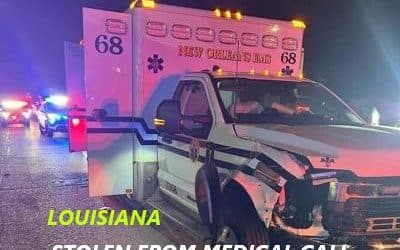 10/3/25 Slidell, LA – New Orleans EMS Ambulance Stolen From Medical Call – Police Pursuit – Crashes into Civilian SUV At Intersection – Civilians Extricated With Injuries – Thief Arrested