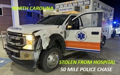 3/18/26 Randolph County, NC – Man Steals Randolph County Ambulance From Randolph Health Hospital – Hit And Run Damage Driving The Wrong Way On A Dual Lane Highway – Police Chase for 50 Miles